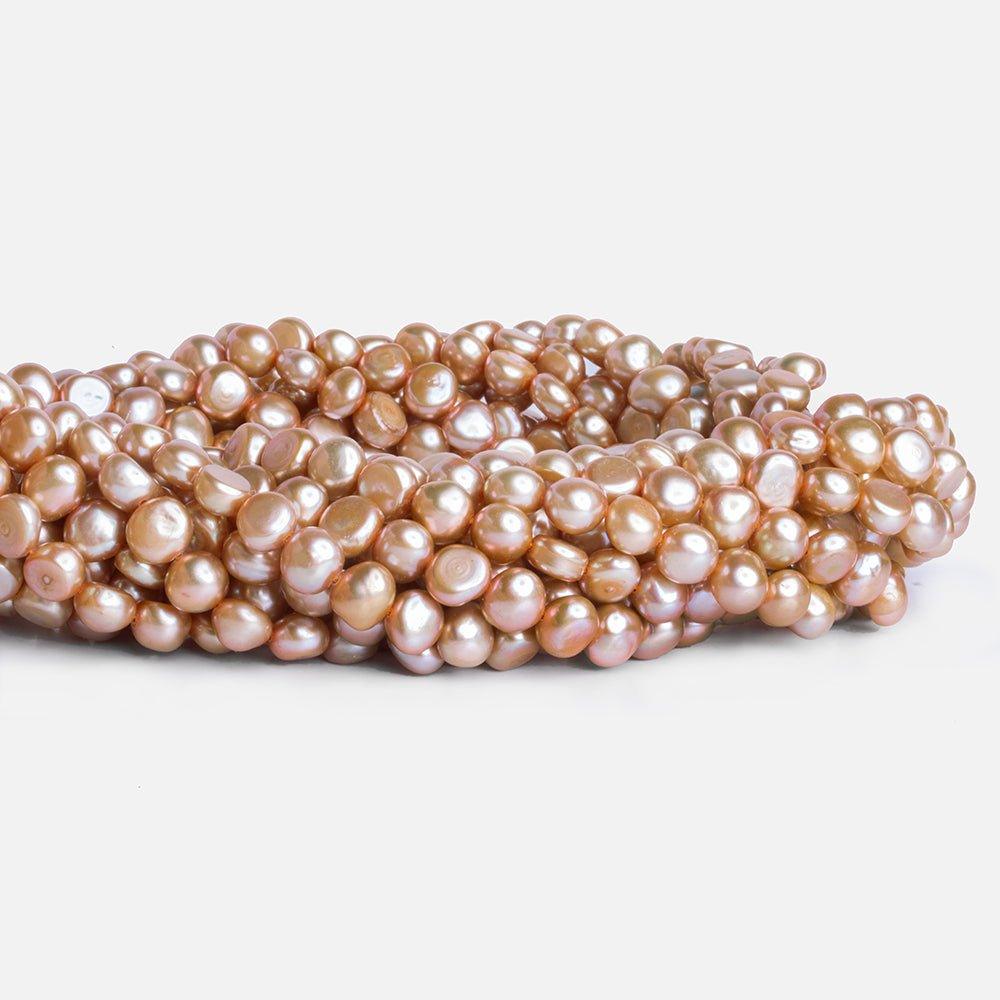 Champagne Red Baroque Pearls 15 inch 60 pieces - The Bead Traders