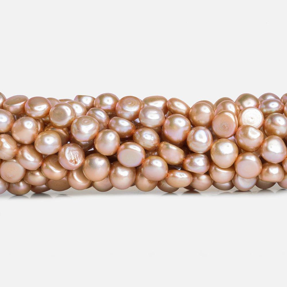 Champagne Red Baroque Pearls 15 inch 60 pieces - The Bead Traders