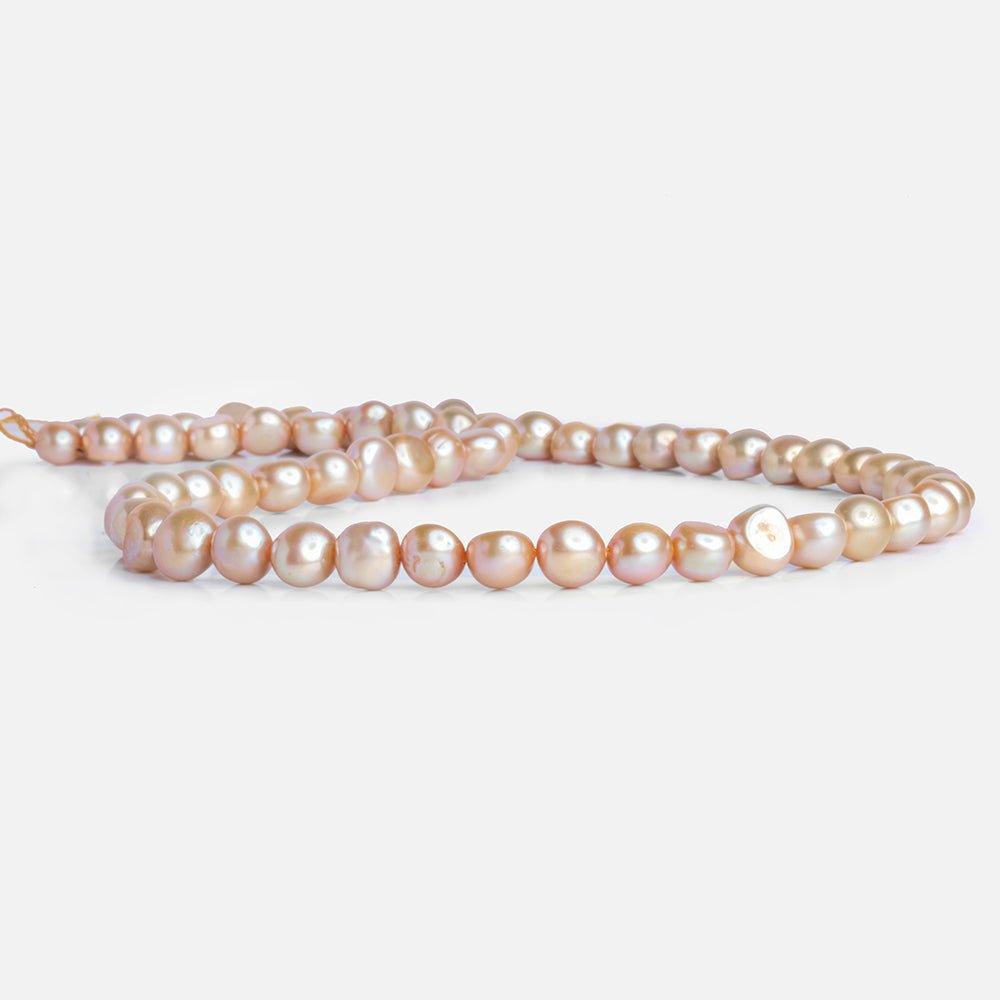 Champagne Red Baroque Pearls 15 inch 60 pieces - The Bead Traders