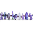 Charoite Center Drilled Chip Beads 15 inch 75 pieces - The Bead Traders