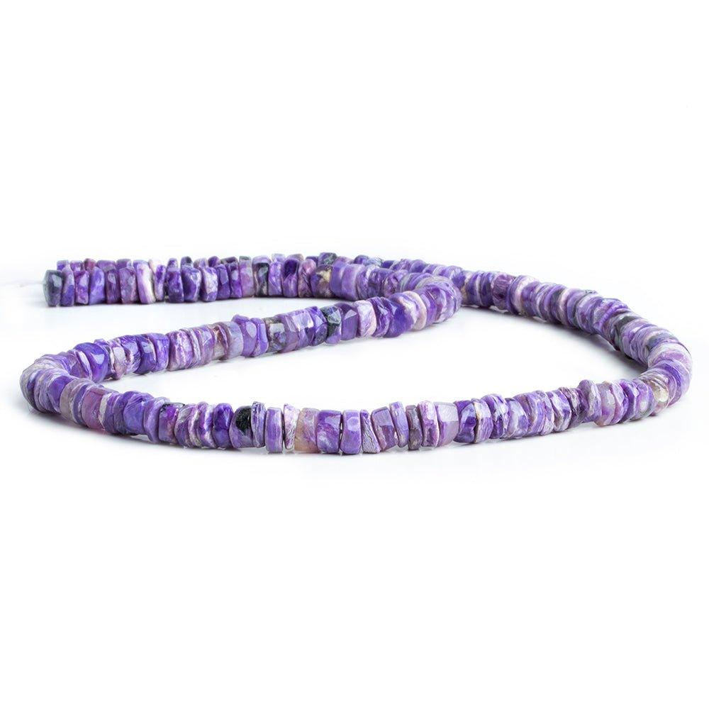 Charoite Plain Heishi Beads 16 inch 165 pieces - The Bead Traders