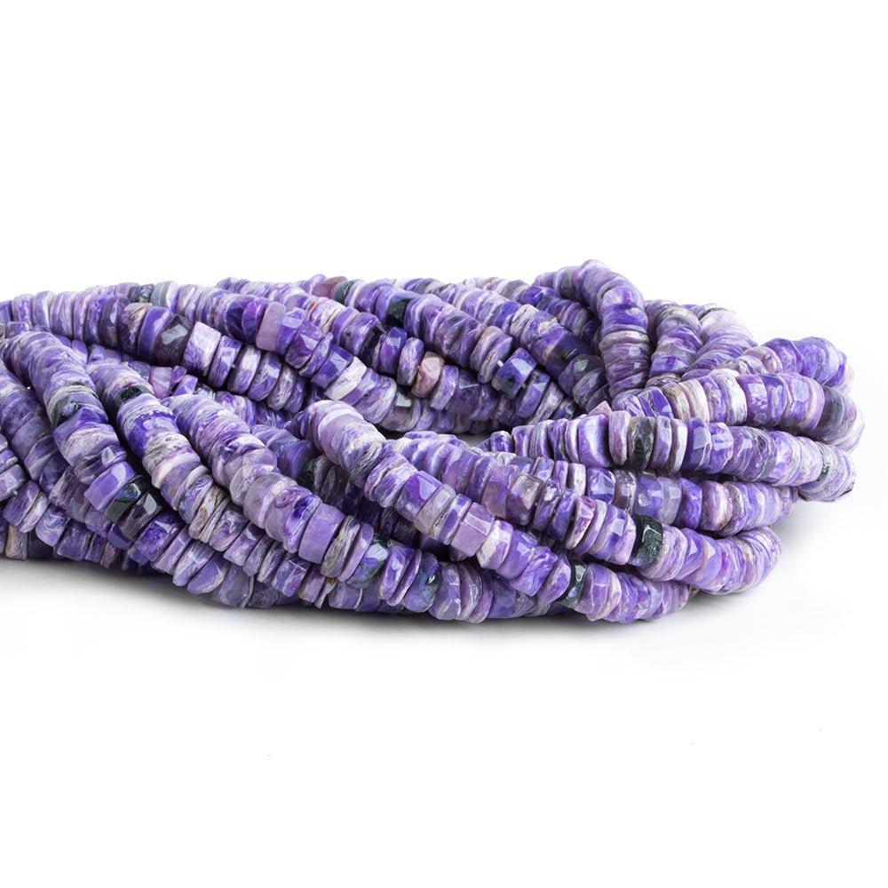Charoite Plain Heishi Beads 16 inch 165 pieces - The Bead Traders