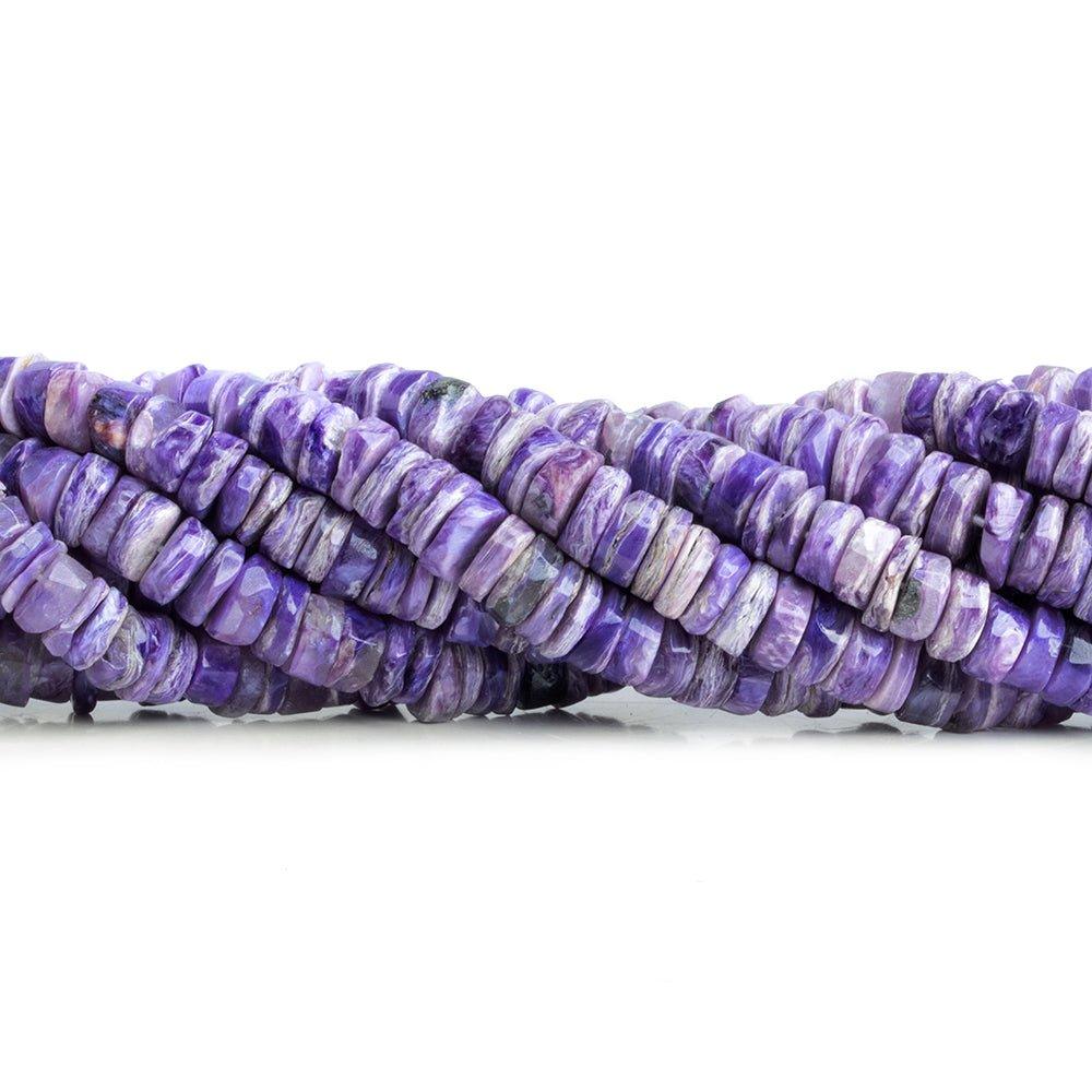 Charoite Plain Heishi Beads 16 inch 165 pieces - The Bead Traders