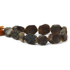 Chestnut Brown Hammer Faceted Oval Beads - The Bead Traders