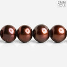Chocolate Brown Baroque Large Hole Pearls 16 inch 33 pieces - The Bead Traders
