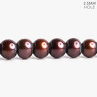 Chocolate Large Hole Off Round Freshwater Pearls 16 inch 75 pieces - The Bead Traders