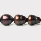 Chocolate Ringed Baroque Freshwater Pearls 16 inch 44 pieces 12x14mm - The Bead Traders