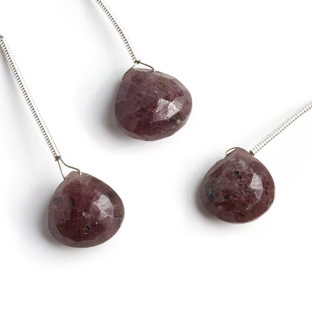 Chocolate Sapphire Faceted Heart Focal Bead 1 Piece - The Bead Traders
