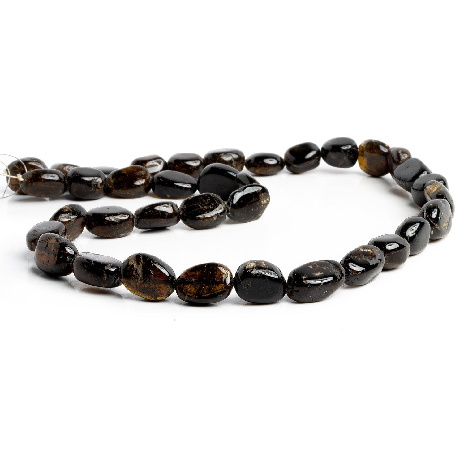 Chocolate Tourmaline Plain Nuggets 16 inch 35 beads - The Bead Traders