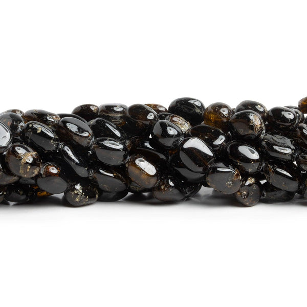 Chocolate Tourmaline Plain Nuggets 16 inch 35 beads