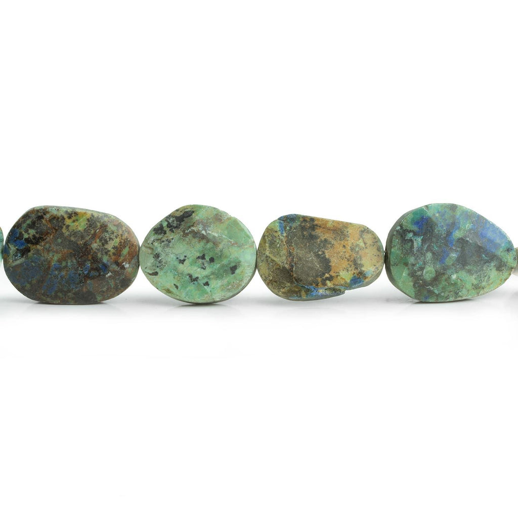 Chrysocolla Faceted Nuggets 16 inch 17 beads - The Bead Traders