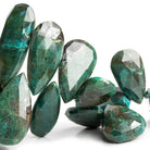 Chrysocolla Faceted Pear Beads 8.5 inch 34 pieces - The Bead Traders