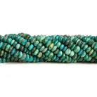 Chrysocolla Plain Rondelle Beads 16 inch 120 pieces - The Bead Traders