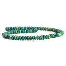 Chrysocolla Plain Rondelle Beads 16 inch 120 pieces - The Bead Traders