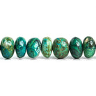 Chrysocolla Plain Rondelle Beads 16 inch 70 pieces - The Bead Traders
