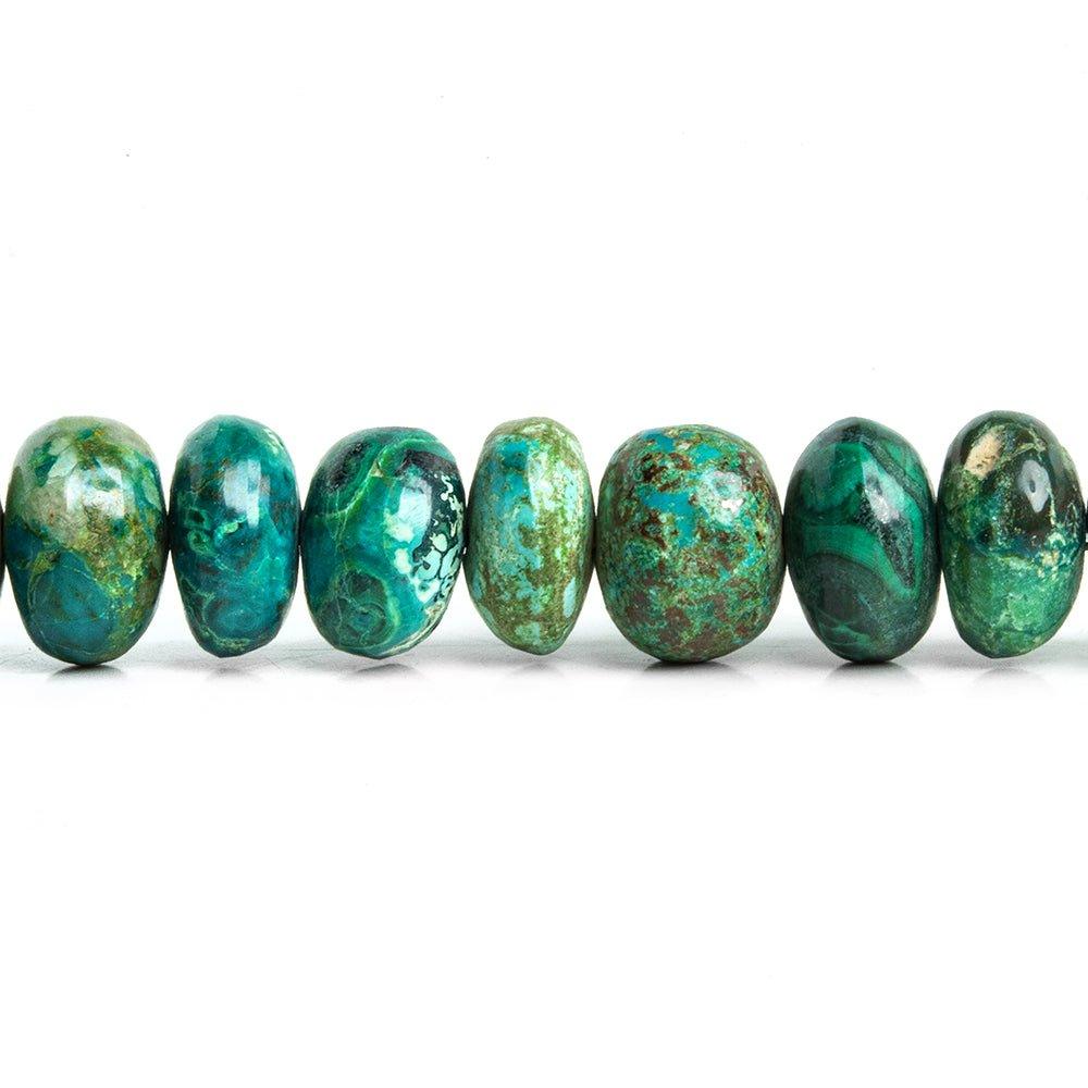 Chrysocolla Plain Rondelle Beads 16 inch 70 pieces - The Bead Traders