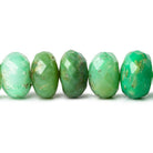 Chrysoprase and Matrix faceted rondelles 13-13.5mm 8 inch 24 beads - The Bead Traders