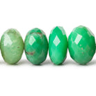 Chrysoprase and Matrix faceted rondelles 13.5-15.5mm 8 inch 22 beads - The Bead Traders