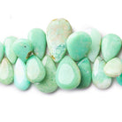 Chrysoprase Beads Plain Pears 9x7-18x16mm, 7.75" length, 45 pcs - The Bead Traders