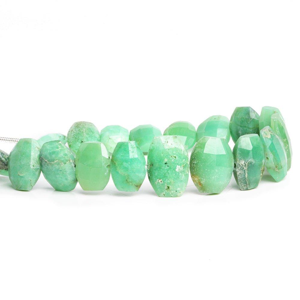 Chrysoprase Faceted Cushion Beads 6 inch 18 pieces - The Bead Traders