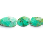 Chrysoprase Faceted Nugget Beads 16 inch 19 pieces - The Bead Traders