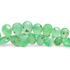Chrysoprase Faceted Pear Beads 9 inch 65 pieces - The Bead Traders