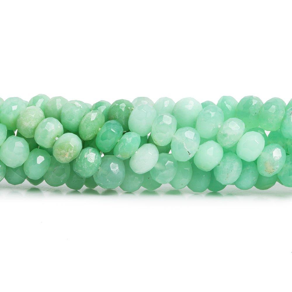 Chrysoprase Faceted Rondelle Beads 15 inch 75 pieces - The Bead Traders