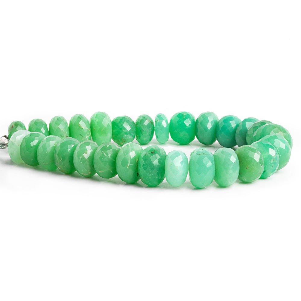 Chrysoprase Faceted Rondelle Beads 8 inch 28 pieces - The Bead Traders