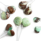 Chrysoprase Plain Heart Focal Beads Set of 2 Pieces - The Bead Traders