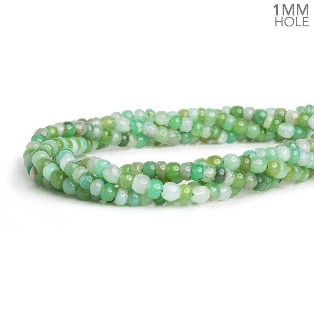 Chrysoprase Plain Rondelle Beads 16 inch 120 pieces - The Bead Traders