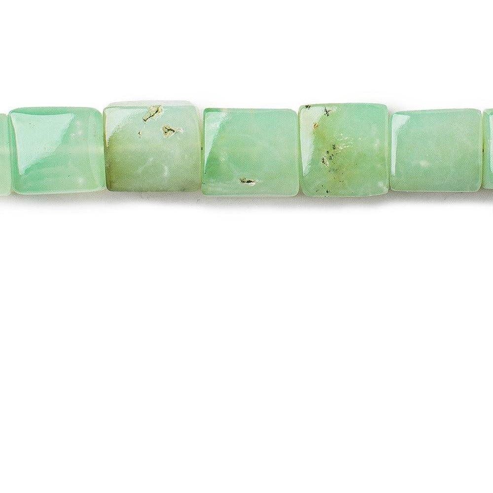 Chrysoprase plain square beads 8 inch 19 beads 8x8mm - 9x9mm - The Bead Traders