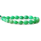 Chrysoprase straight drill checkerboard faceted nuggets 8 inch 19 beads 7x6-9x7mm - The Bead Traders
