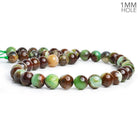 Chrysoprase with Matrix Plain Round Beads 15 inch 40 pieces - The Bead Traders