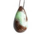 Chrysoprase with Matrix Plain Teardrop Focal Bead 1 Piece - The Bead Traders