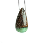 Chrysoprase with Matrix Plain Teardrop Focal Bead 1 Piece - The Bead Traders