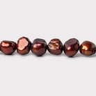 Cinnamon Side Drilled Baroque Pearls 16 inch 73 beads 7x6mm - The Bead Traders