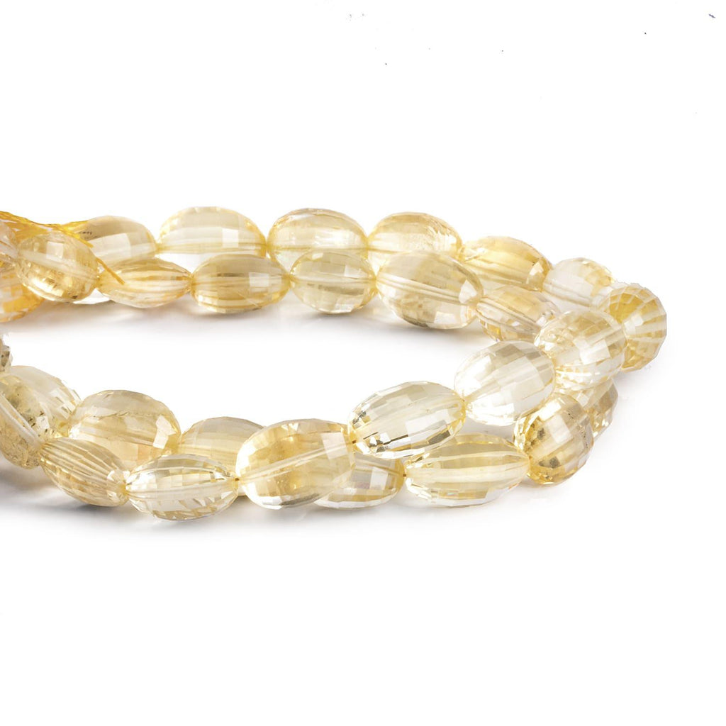 Citrine Checkerboard Faceted Ovals 16 inch 35 beads - The Bead Traders