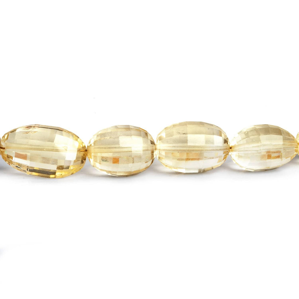 Citrine Checkerboard Faceted Ovals 16 inch 35 beads - The Bead Traders