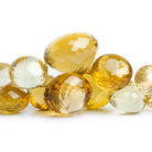 Citrine Faceted Candy Kiss Beads 7 inch 34 pieces - The Bead Traders