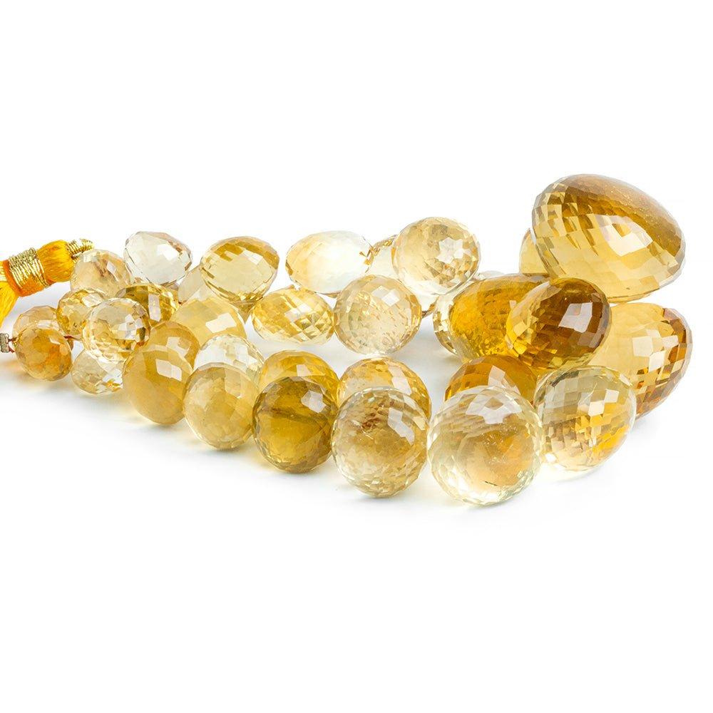 Citrine Faceted Candy Kiss Beads 7 inch 34 pieces - The Bead Traders