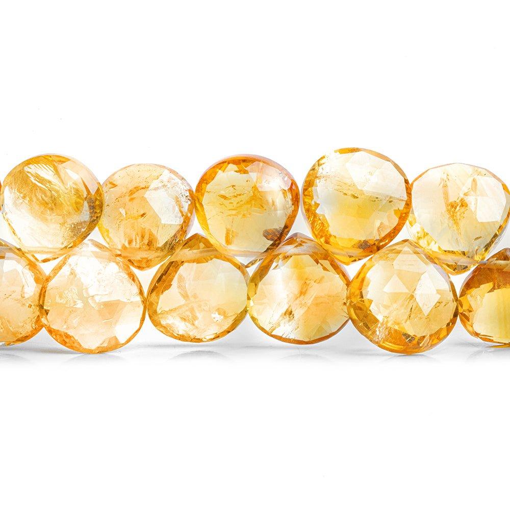Citrine Faceted Heart Beads 8 inch 43 pieces - The Bead Traders