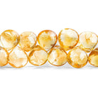 Citrine Faceted Heart Beads 8 inch 43 pieces - The Bead Traders