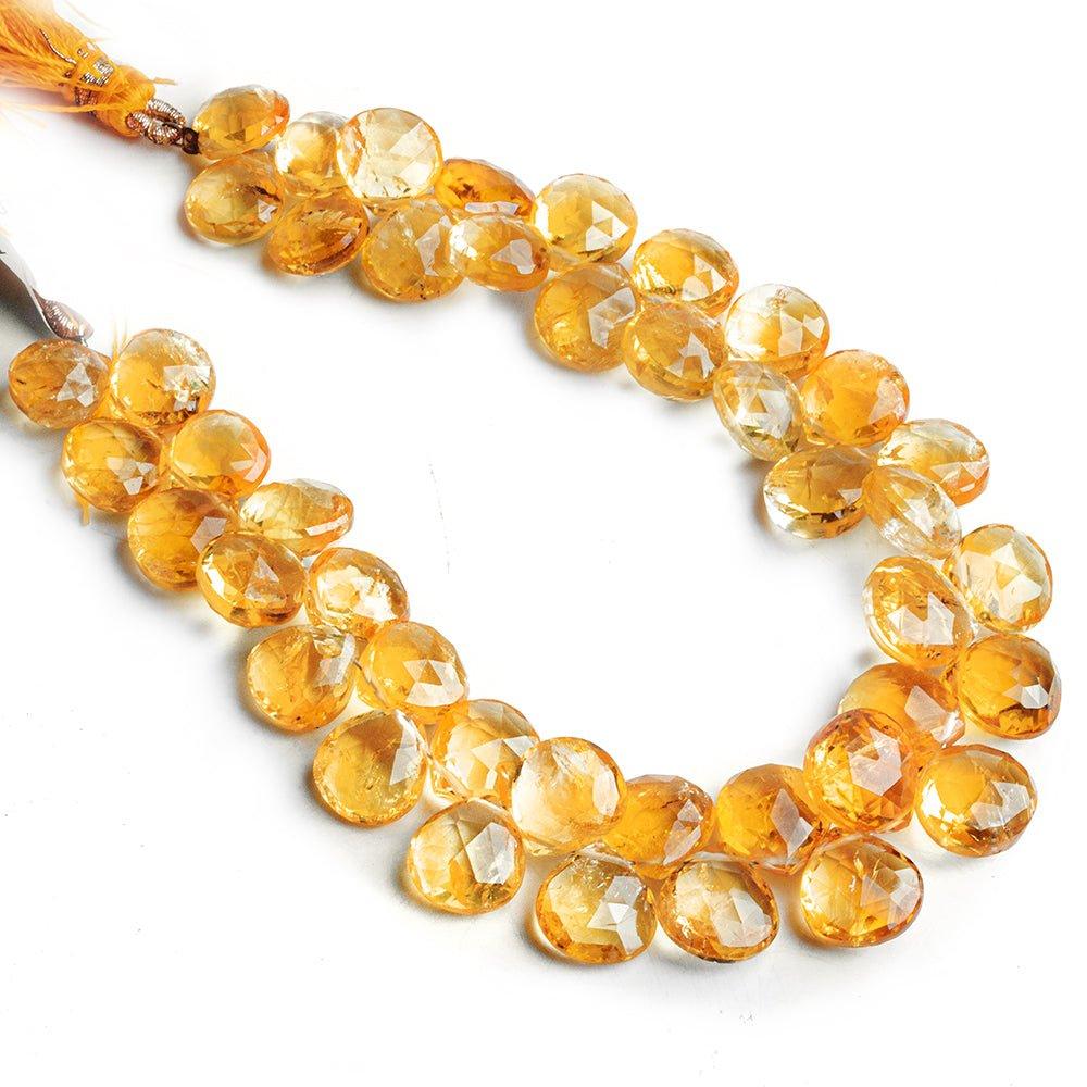 Citrine Faceted Heart Beads 8 inch 43 pieces - The Bead Traders