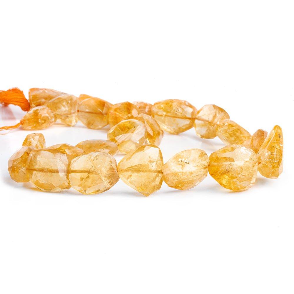 Citrine Faceted Nugget Beads 15 inch 25 pieces - The Bead Traders