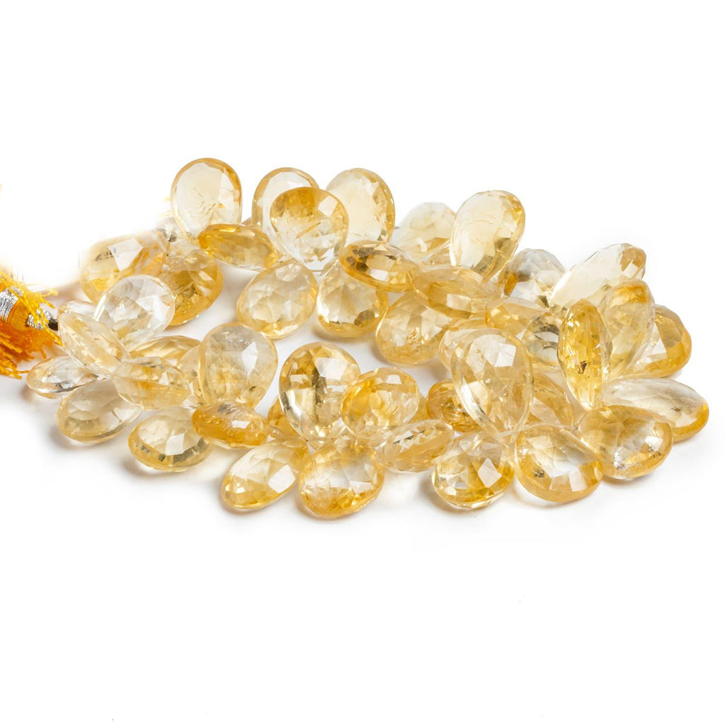 Citrine Faceted Pear Beads 7.5 inch 43 pieces - The Bead Traders