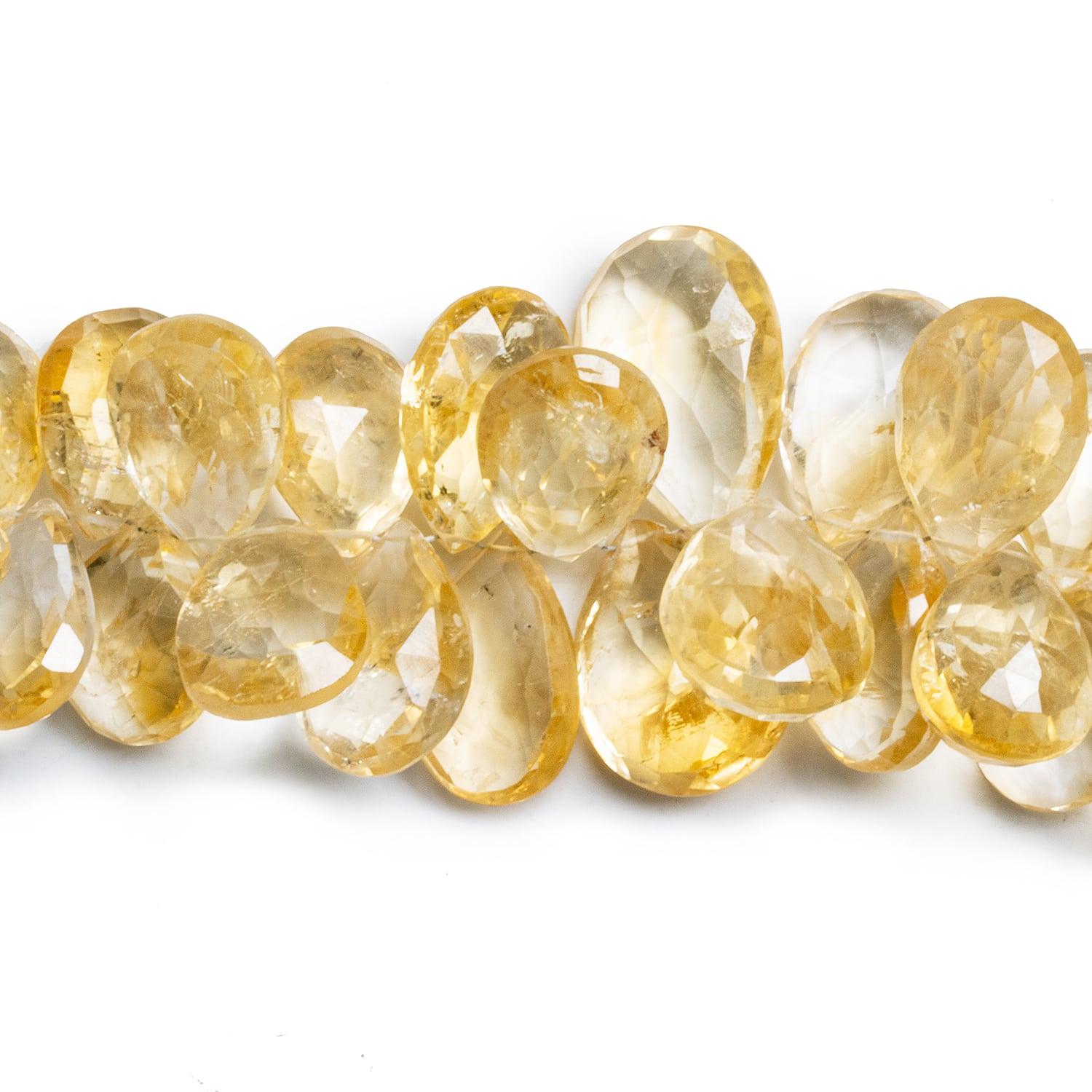 Citrine Faceted Pear Beads 7.5 inch 43 pieces - The Bead Traders