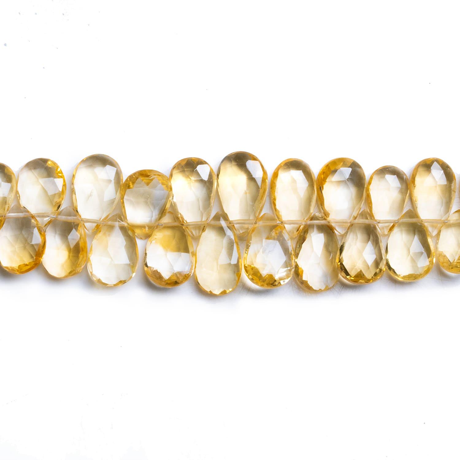 Citrine Faceted Pear Beads 7.5 inch 50 pieces - The Bead Traders