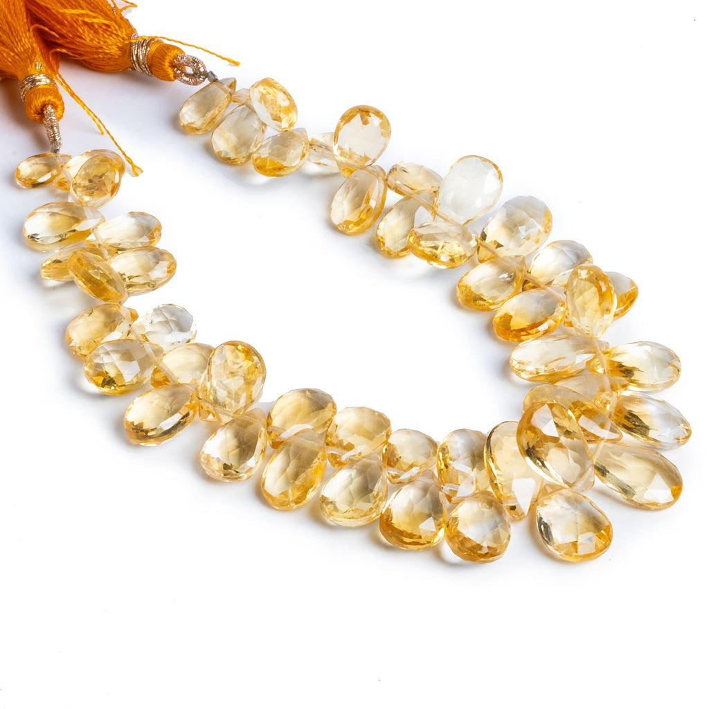 Citrine Faceted Pear Beads 7.5 inch 50 pieces - The Bead Traders