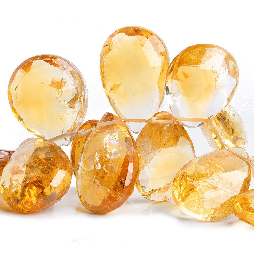 Citrine Faceted Pear Beads 8 inch 34 pieces - The Bead Traders