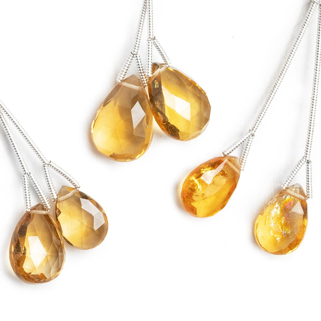 Citrine Faceted Pear Focal Bead 2 Pieces - The Bead Traders